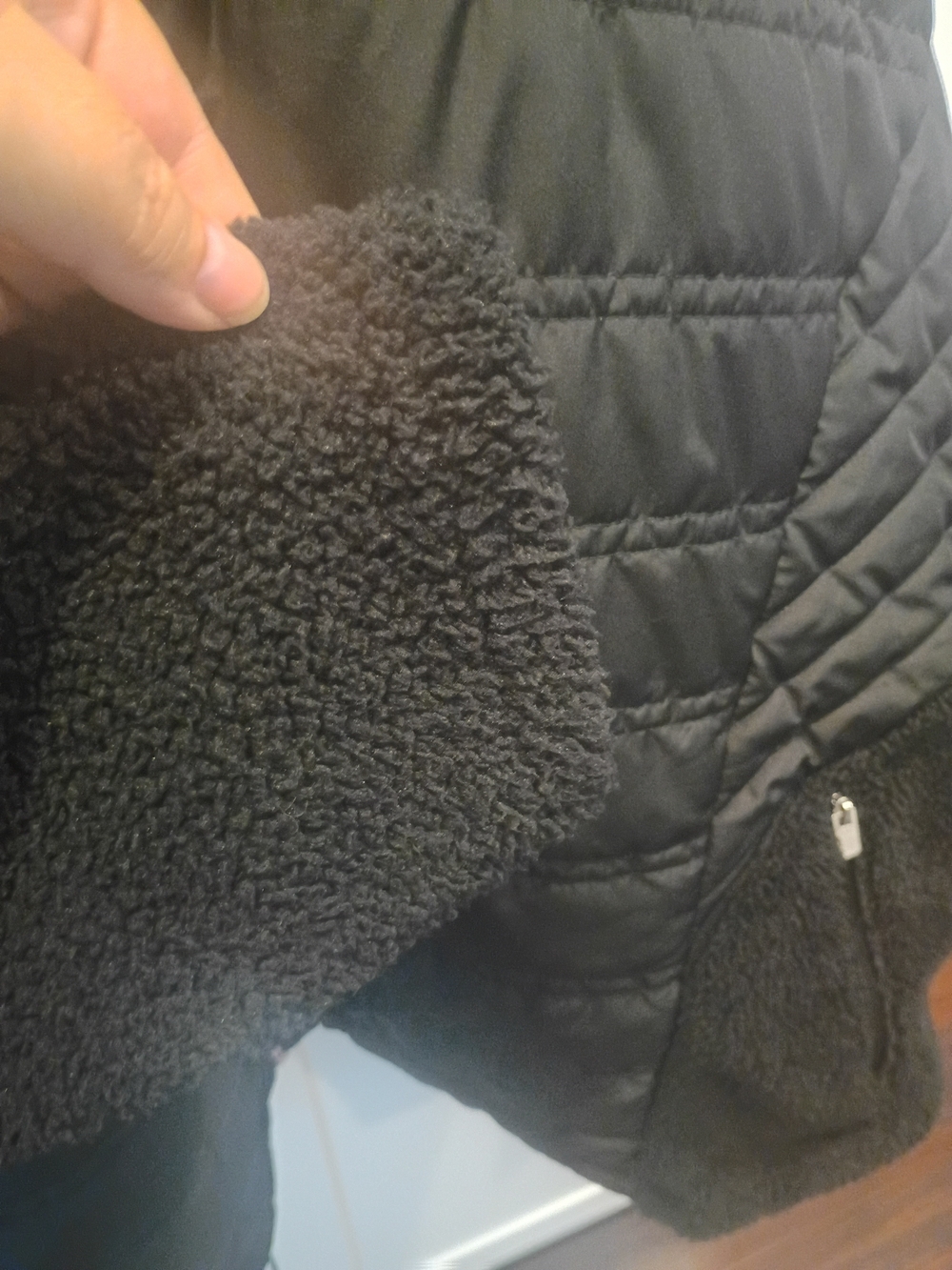 Maurices Black Quilted Jacket with Silver Zipper - Picture 5 of 8
